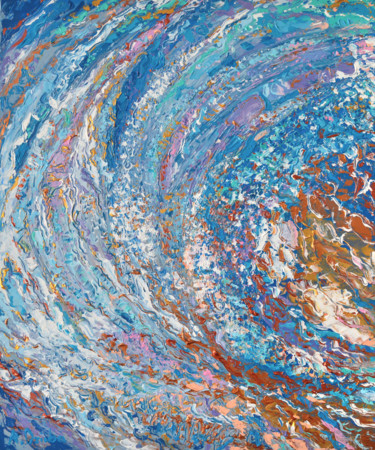 Painting titled "Crystal Wave, ORIGI…" by Adriana Dziuba, Original Artwork, Acrylic