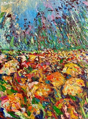 Картина под названием "Wild Meadow" - Adriana Dziuba, Подлинное произведение искусства, Акрил