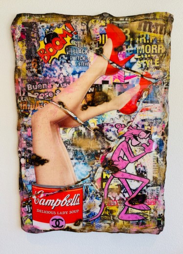 Collages titled "(SOLD) Delicious La…" by Adriano Cuencas, Original Artwork, Collages