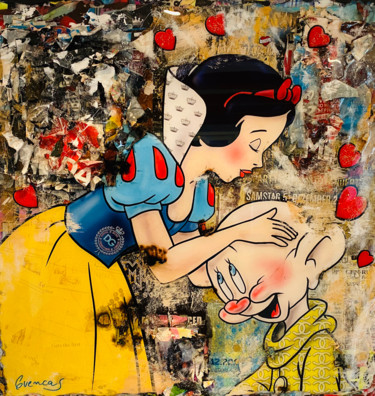 Kolaże zatytułowany „Snow White Smak” autorstwa Adriano Cuencas, Oryginalna praca, Kolaże