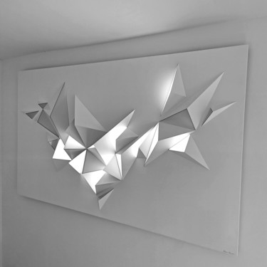 Sculpture titled "DIAMANT vue droite" by Adrien Marcos, Original Artwork, Wood