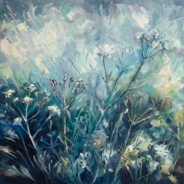 Peinture intitulée "Wildflowers" par Adrienn Pécsek, Œuvre d'art originale, Huile Monté sur Châssis en bois