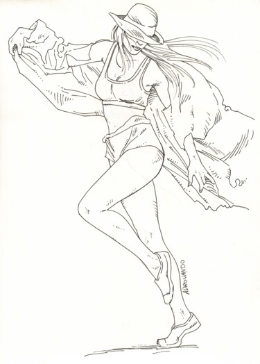 「Desenho 3」というタイトルの描画 Adrovando Claroによって, オリジナルのアートワーク, インク