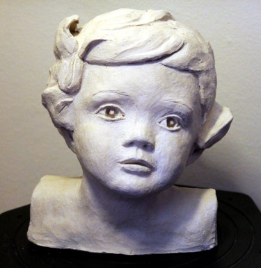 Sculpture titled "Retour à la case dé…" by Adyne Gohy, Original Artwork, Terra cotta