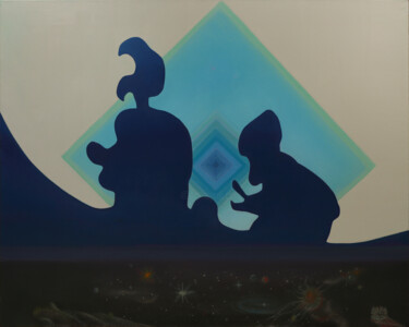 Malarstwo zatytułowany „Silhouettes” autorstwa Aeon, Oryginalna praca, Olej