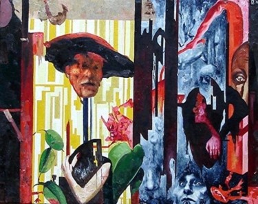 Painting titled "strange dream 1981" by Vale Ovchinnikov, Original Artwork, Oil