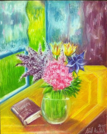 Drawing titled "Spring Uprising" by Afaf Khalil, Original Artwork, Chalk