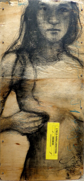 Malarstwo zatytułowany „Do you sea me ? Rea…” autorstwa Affagard, Oryginalna praca, Węgiel drzewny Zamontowany na Metal
