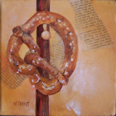 Peinture intitulée "Bretzel..." par Anne-Frédérique Ferret, Œuvre d'art originale, Huile