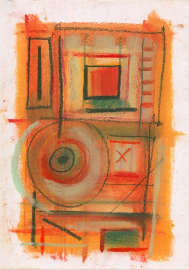 Pintura titulada "Abstração dos Jardi…" por Afonso Costa, Obra de arte original, Pastel