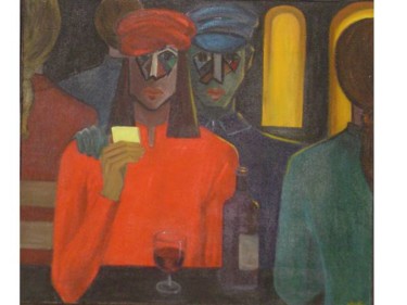 Pintura intitulada "Invitation" por Annie Fontaine, Obras de arte originais, Óleo