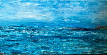 Peinture intitulée "la mer" par Agata Caliendo - Krystkowiak, Œuvre d'art originale, Acrylique
