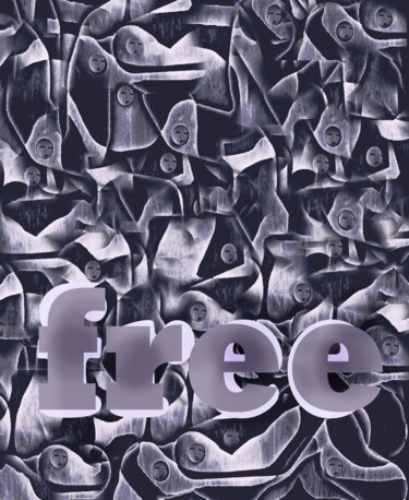 Grafika cyfrowa / sztuka generowana cyfrowo zatytułowany „Free.” autorstwa Ageliki Baka, Oryginalna praca, Malarstwo cyfrowe…