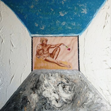 Pittura intitolato "illusion d'adam" da Agl, Opera d'arte originale, Acrilico Montato su Telaio per barella in legno
