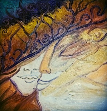 Painting titled "amour" by Agl, Original Artwork