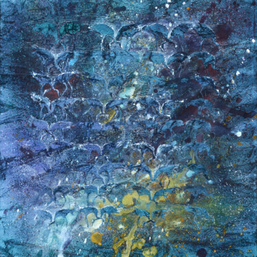Pittura intitolato "La Constellation de…" da Agnès Grégis (Au pinceau dansant), Opera d'arte originale, Acquarello