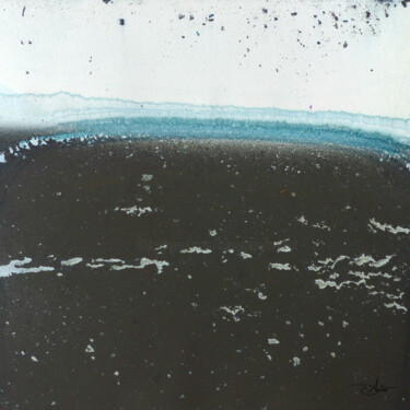 「Horizon」というタイトルの絵画 Agnès Grégis (Au pinceau dansant)によって, オリジナルのアートワーク, 水彩画