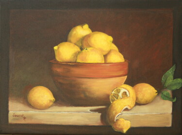 "CITRONS" başlıklı Tablo Agnes Jouart tarafından, Orijinal sanat, Petrol