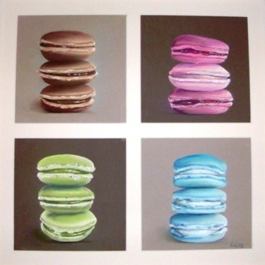 Drawing titled "Gourmandise 2" by Agnes Corre, Original Artwork, Pastel