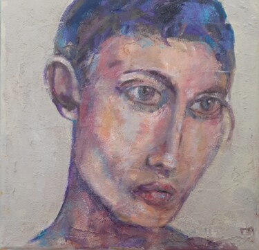 Pintura intitulada "Figure" por Agnès Lucie Martin, Obras de arte originais, Óleo