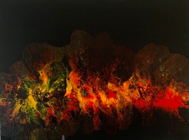 Schilderij getiteld "Fire" door Agnieszka Botor-Probierz, Origineel Kunstwerk, Acryl