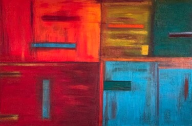 Painting titled "Structural" by Agnieszka Botor-Probierz, Original Artwork, Acrylic