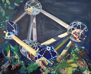 Painting titled "La Chimie de Bruxel…" by Agnieszka Rozek, Original Artwork, Oil