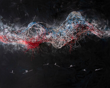 Pittura intitolato "Under the wave" da Agnieszka Witkowska, Opera d'arte originale, Acrilico