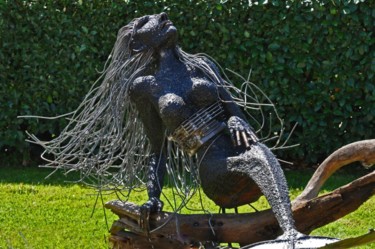 Скульптура под названием "Grande Sirène" - Agostinho Dacunha, Подлинное произведение искусства, Металлы
