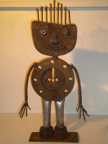 Sculpture intitulée "Petit homme" par Agostinho Dacunha, Œuvre d'art originale, Métaux