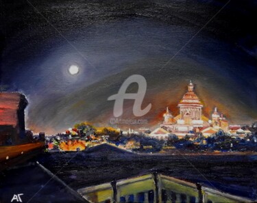 Картина под названием "Санкт-Петербург" - Андрей Гудков, Подлинное произведение искусства, Масло
