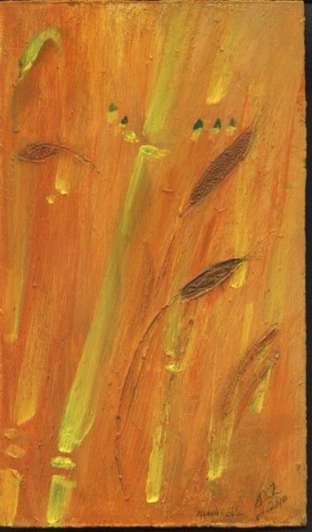 Pintura titulada "cabecitas verdes sa…" por Agualicia, Obra de arte original, Oleo
