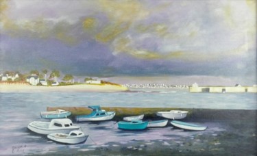 Peinture intitulée "La rade de Lorient" par Arnaud Guibé, Œuvre d'art originale, Acrylique