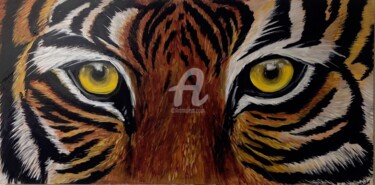 Pintura titulada "tiger-eyes.jpg" por Aisha Haider, Obra de arte original, Acrílico