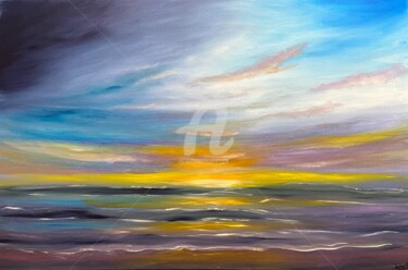 Peinture intitulée "perfect sunset" par Aisha Haider, Œuvre d'art originale, Acrylique