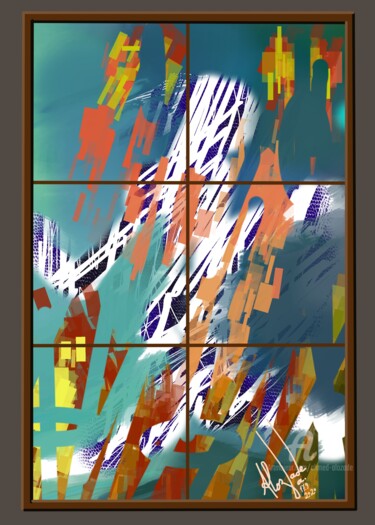 Grafika cyfrowa / sztuka generowana cyfrowo zatytułowany „A storm in a frame” autorstwa Ahmed Alozade, Oryginalna praca, Mal…