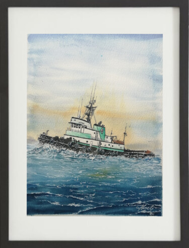 Drawing titled "EQUINOX" by Ahmet Balci, Original Artwork, Watercolor