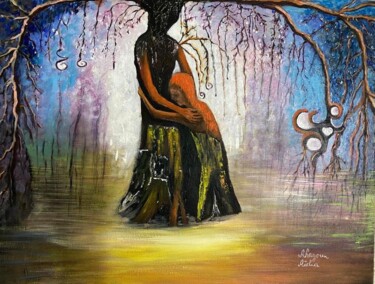 Картина под названием "Mère Nature" - Aicha Ahayoun Tazmi, Подлинное произведение искусства, Акрил