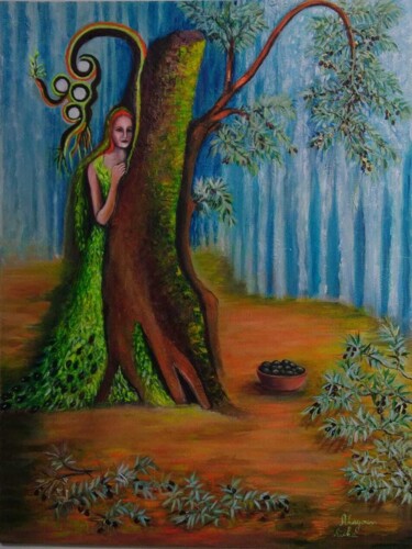 Malerei mit dem Titel "Générosité" von Aicha Ahayoun Tazmi, Original-Kunstwerk, Acryl
