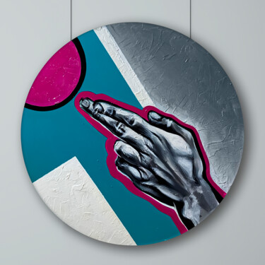 제목이 "SIGN"인 미술작품 Aida Khubaeva로, 원작, 아크릴 나무 들것 프레임에 장착됨