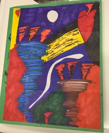 Drawing titled "Love" by Aidan Kuhl, Original Artwork, Marker