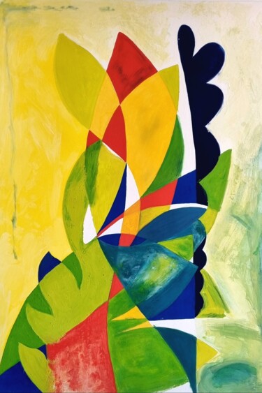 Peinture intitulée "La perenne alegría…" par Aima Martín, Œuvre d'art originale, Pigments Monté sur Châssis en bois