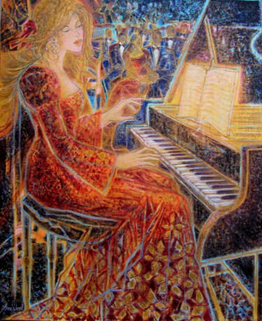 Pintura intitulada "Concerto" por Aimé Venel, Obras de arte originais