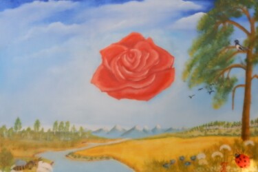Картина под названием "роза мира" - Анатолий Прохоров, Подлинное произведение искусства, Масло