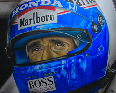 Painting titled "„Alain Prost“ - McL…" by Airbrush-Meckel, Original Artwork, Airbrush