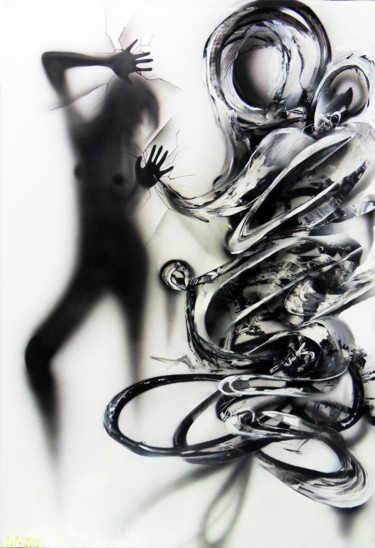 Peinture intitulée "-Fantasmes-" par Airgone, Œuvre d'art originale, Acrylique