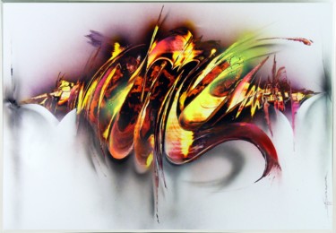 Peinture intitulée "" Oscillove "" par Airgone, Œuvre d'art originale, Bombe aérosol