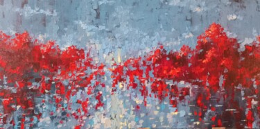 Peinture intitulée "Automne rouge" par Airin Daf, Œuvre d'art originale, Huile