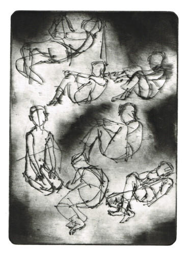 Gravures & estampes intitulée "YOUNG BOY, study, l…" par Zoja Trofimiuk, Œuvre d'art originale, Gravure