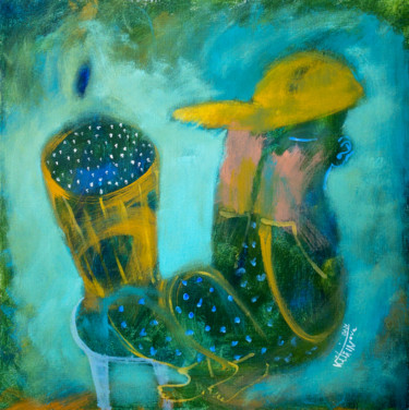 Malerei mit dem Titel "Ночь (триптих, прав…" von Ekaterina Vitvinova, Original-Kunstwerk, Öl